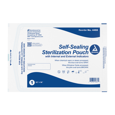 4466 Dynarex® Self-Sealing Sterilization/Autoclave Pouches - 12` x 16`